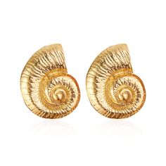 PRICES MAY VARY. Beach-Inspired: Elevate your jewelry collection with these exquisite seashell earrings. Their intricate design is reminiscent of the seashore, bringing a touch of beach-inspired elegance to your style. The size of gold shell earrings size show on the picture. Gold Finish: These ocean earrings feature a lustrous gold finish that complements a wide range of outfits. Whether you're heading to the office or a beach vacation, they effortlessly enhance your look. Secure and Comfortabl Gold Shell Earrings, Boho Ocean, Ocean Earrings, Earrings Beach, Seashell Earrings, Starfish Earrings, Summer Earring, Beach Inspired, Shell Earrings