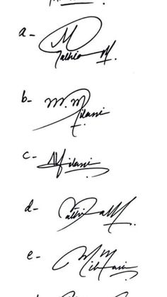 the signatures of four people who have been awarded for their work