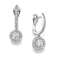 Women Dangle Earrings 3.60 Carats Round Cut Diamonds White Gold 14K Dangle Earrings Round Cut Diamond Earrings, Diamond Chandelier Earrings, Diamonds Earrings, Diamond Earrings Studs Round, Diamond Dangle Earrings, Colorless Diamond, Diamond Stud Earrings, Diamond Stud, Fine Earrings