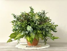 a potted plant sitting on top of a wooden table