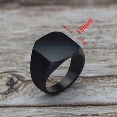 SPECIFICATIONSsize: 8-12color: blackSurface Width: 15mmStyle: ClassicShape\pattern: GeometricRings Type: Wedding BandsOrigin: CN(Origin)Occasion: PartyModel Number: MN099Metals Type: Zinc AlloyMaterial: MetalItem Type: RingsGender: MenFunction: Mood TrackerFine or Fashion: FashionCompatibility: All CompatibleBrand Name: EKUSTYEE Signature Rings, Watch Ideas, Ruby Rings, Emerald Rings, Square Ring, Jewelry Watch, Geometric Ring, Black Onyx Ring, Square Rings