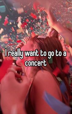 i really want to go to a concert with someone in the crowd and have fun