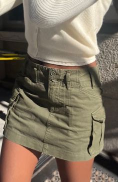 Lecture Outfits, Retro Outfits Aesthetic, Women Summer Streetwear, Cargo Skirts, Cotton Mini Skirt, Skirt Casual, Summer Streetwear, Skirts Women, Streetwear Casual