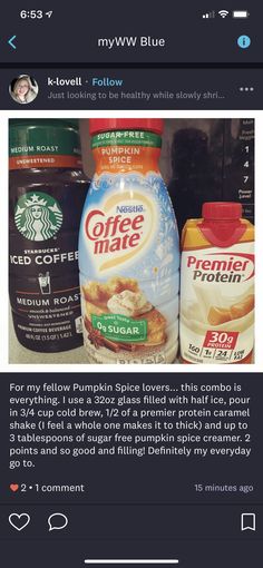 an image of some food items on the shelf in front of a computer screen with text