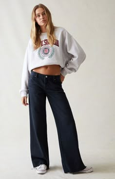 PacSun Eco Black Low Rise Baggy Jeans | PacSun Rock And Roll Style, Black Baggy Jeans, Low Rise Baggy Jeans, Jeans Pacsun, Rock N Roll Style, Low Rise Pants, Pacsun Jeans, Baggy Pant, Low Rise Jeans