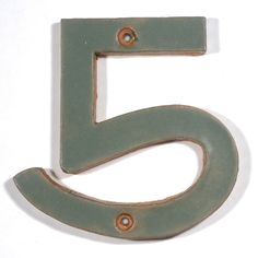 the number five is made out of metal