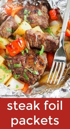 steak foil packets with potatoes and carrots