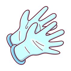 a pair of blue gloves on top of each other