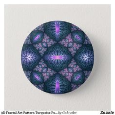 a blue and purple circular design on a white background with the words fracta art pattern