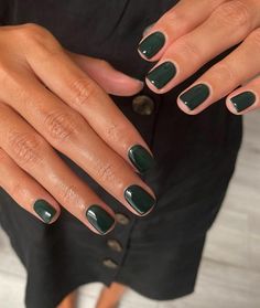 Winter Green, Short Gel Nails, Green Nail, Cute Gel Nails, Green Nails