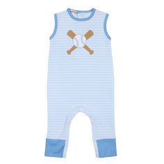 Get ready to hit a home run with the Grand Slam Sleeveless Playsuit! Made from super soft Pima cotton, this playsuit is perfect for all of baby's outdoor games. Playtime just got a whole lot more comfortable and stylish! Playful Sleeveless Jumpsuits And Rompers For Playtime, Spring Playtime Sleeveless Onesie, Blue Sleeveless Onesie For Playtime, Playful Sleeveless Onesie For Playtime, Playful Sleeveless Onesie For Playwear, Cotton Sleeveless Jumpsuits And Rompers For Playwear, Sleeveless Cotton Jumpsuits And Rompers For Playwear, Sleeveless Onesie For Spring Playdate, Spring Sleeveless Onesie For Playdate