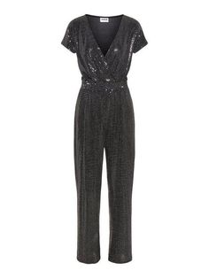 Night Short Sleeve Jumpsuit Jumpsuit in Black for Women made by NOISY MAY