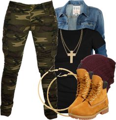 Timberland Outfits Women, Looks Hip Hop, Camouflage Pants, Camo Fashion, Camo Pants, Cute Swag Outfits, Tomboy Fashion, Baddie Outfits Casual, Fall Fashion Outfits