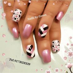 Nail art Nailart Black, Polka Dot Nails, Dots Nails