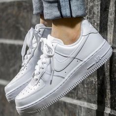 Brand New Air Force 1 Sneakers Triple White No Box Size 6y Equals To Size 7.5 Womens Outfits Air Force One Women, Air Force 1 Outfit, Nike Air Force 1 Outfit, Shoes Nike Air Force, Nike Force 1, Creative Shoes, Nike Airforce 1, Tenis Nike, Casual Leather Shoes