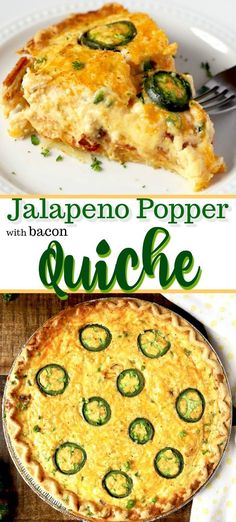 jalapeno popper quiche with bacon and cheese