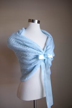 Something blue, Wedding shawl, Bridal shawl, Bridal cover up The perfect winter wedding for brides and bridesmaids cover up wrap accessory. This handknit wrap will keep you warm and cozy all night long. Very lightweight yet very warm. You won't feel any heaviness when you wear this special design bolero. It is made with lightweight yarn for super comfort wedding night. This lightweight shawl is a perfect complement to your wedding or evening look. The perfect solution if you want a little more c Fitted Shawl For Mother Of The Bride, Fitted Wedding Shawl Wrap, Fitted Wrap For Wedding, Bride Bolero, Winter Wedding Shawl, Bridal Shrug, Shawl Wedding, Wedding Shrug, Bridal Cover Up