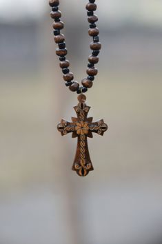 Handmade wooden Armenian cross pendant Wood Cross Necklace, Wooden Cross Pendant, Brown Cross Pendant Necklace As Gift, Brown Cross Pendant Necklace For Gift, Brown Crucifix Cross Necklace As Gift, Spiritual Brown Cross Necklace, Brown Wooden Beads Cross Necklace, Brown Cross Necklace With Wooden Beads, Handmade Brown Cross Pendant Necklace