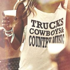 Trucks, Cowboys, & Country Music #CountryGirl Country Jam, Cut Up Shirts, One Direction Shirts, Faster Horses, Summer Concerts, Tshirt Makeover, Country Summer