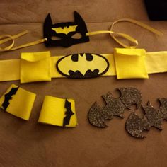 the batman costume is made out of felt