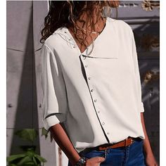 Tejido:Lino; Longitud de la Manga:Manga Larga; Sexo:Mujer; Estilo:Chic de Calle,Básico; Elasticidad:Rígido; Tipo de Top:Camisa,Blusa; Ocasión:Semana Santa,Fin de semana; Detalles:Sin Forro; Longitud Camisa/Chaqueta:Regular; Tipo de Ajuste:Ajuste regular; Diseño:Plano,Botón; Escote:Cuello Camisero; Página delantera:FF; Día listado:07/12/2021; modo de producción:aprovisionamiento externo; Pecho:; Largo:; Manga: Collar Shirt Outfits, Shirt Outfits Women, Elegant Work Wear, Casual Blouse Shirts, Mandarin Collar Shirt, Linen Tops, Shirt Outfits, Moda Vintage, Loose Blouse