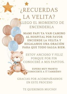 a baby shower with balloons and a teddy bear