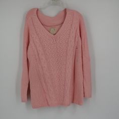 Old Navy Pink Cable Knit Sweater Size Large Nwt Winter V-neck Pointelle Knit Sweater, Pink Pointelle Knit Top For Winter, Winter Pink Pointelle Knit Top, Casual Winter Pointelle Knit V-neck Sweater, Pink Open Knit Top For Winter, Pink Open Knit Winter Sweater, Pink Open Knit Sweater For Winter, Winter Pink Open Knit Sweater, Casual Winter V-neck Sweater With Open Knit