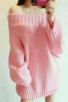 Pastel Pink Sweater, Vogue Knitting, Kawaii Fashion Outfits, Garter Stitch, Kawaii Fashion, Pink Sweater, Cute Casual Outfits