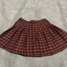 Never Worn But Super Cute! Orange Plaid, Forever 21 Skirts, Plaid Skirts, Red Yellow, Forever 21, Womens Skirt, Super Cute, Plaid, Skirt