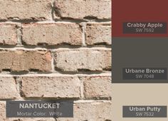 a brick wall with different shades of gray and white in the same color swatches