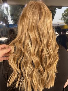 Honey Blonde Caramel Hair, Honey Gold Blonde Hair, Honey Golden Blonde Hair Caramel, Golden Retriever Hair Color, Yellow Gold Hair, Honey Gold Hair Color, Golden Blond Highlight, Honey Blonde Medium Length Hair, Golden Hair Color Honey