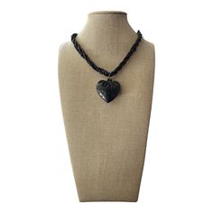 Barro Negro Heart Necklace - SOLOLI Black Clay, Jewelry Lookbook, Heart Necklace, Beaded Necklace, Lookbook, Collar, Black, Mexico, Oaxaca