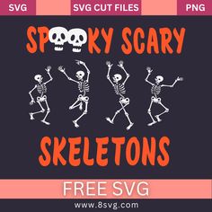 the spooky scary skeletons svg files