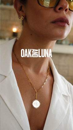 Vintage aesthetic with a modren touch. Make it your own and customize with up to 4 letters Modern White Oval Link Jewelry, Everyday Oval White Necklace, Gold Compass Necklace, Luna Fashion, Engraved Compass, Compass Necklace, Everyday Necklace, Oval Pendant, Vintage Aesthetic