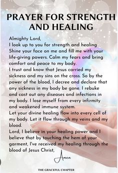 prayer for strength and healing