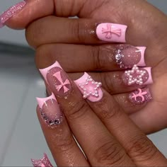 Moon Nails, Nails Design With Rhinestones, Dope Nail Designs, Short Square Acrylic Nails