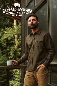 Men's long sleeve, plaid, button up, flannel shirts. No rules on how to wear them. We prefer casual style, so we outfit ours with jeans and boots. But your shirt, your call. Great gifts for guys | dads | men who have everything. Jeans And Flannel Outfit, Great Gifts For Guys, Buffalo Jackson, Capsule Wardrobe Minimalist, Black Suit Men, Gifts For Guys, New Buffalo, Minimalist Men