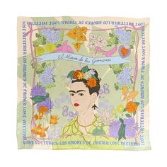 Lost Pattern x Frida collaboration features this Frida large silk scarf that pays homage to the iconic self-portrait of Frida Kahlo. Crafted from silk satin, this silk scarf is not only an accessory, but also a work of art. This Frida silk scarf can be worn as a hair accessory, as a neck scarf, as a top or as a shawl. Silk Handkerchief, Large Silk Scarf, Satin Hands, Silk Pocket Square, Pattern Collection, Hand Drawn Pattern, Zodiac Gifts, Luxury Silk, Gifts For New Mums