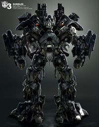 an image of a robot that looks like it is standing in the middle of a dark background