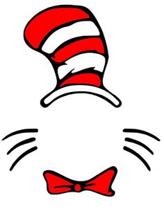 the cat in the hat is wearing a bow tie