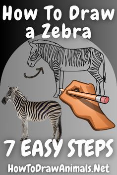 how to draw a zebra 7 easy steps for drawing animals with pencils and markers