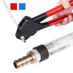 a pair of pliers are being used to cut pipe ends and hose end plugs