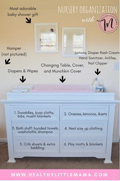 a baby changing table with instructions to make it look like an old dresser or changing table