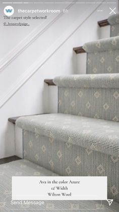 the carpeted stairs are clean and ready for us to use in this home decor project