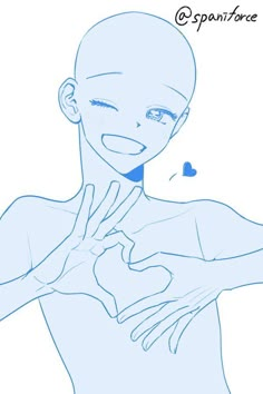 a drawing of a woman holding her hands over her chest with the caption saying, i love you