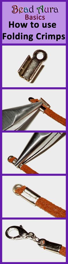 four different types of scissors are shown in three pictures, one is orange and the other is silver