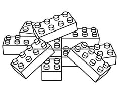 a pile of legos coloring pages