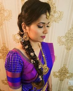 @aparna_106 looking gorgeous for her engagement :) loved working with her and her adorable mom❤️ MUA @anushyaa_mua has enhanced this… Silk Saree Blouse Designs Patterns, Pattu Saree Blouse Designs, Wedding Saree Blouse Designs, Wedding Blouse Designs, Sari Blouse Designs, Silk Saree Blouse Designs, Blouse Designs Silk, Elegant Blouse Designs, Wedding Blouse