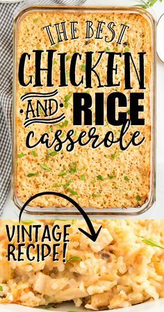 the best chicken and rice casserole recipe