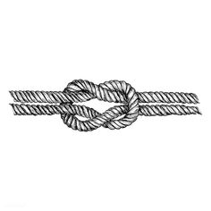 a drawing of a rope with two ends